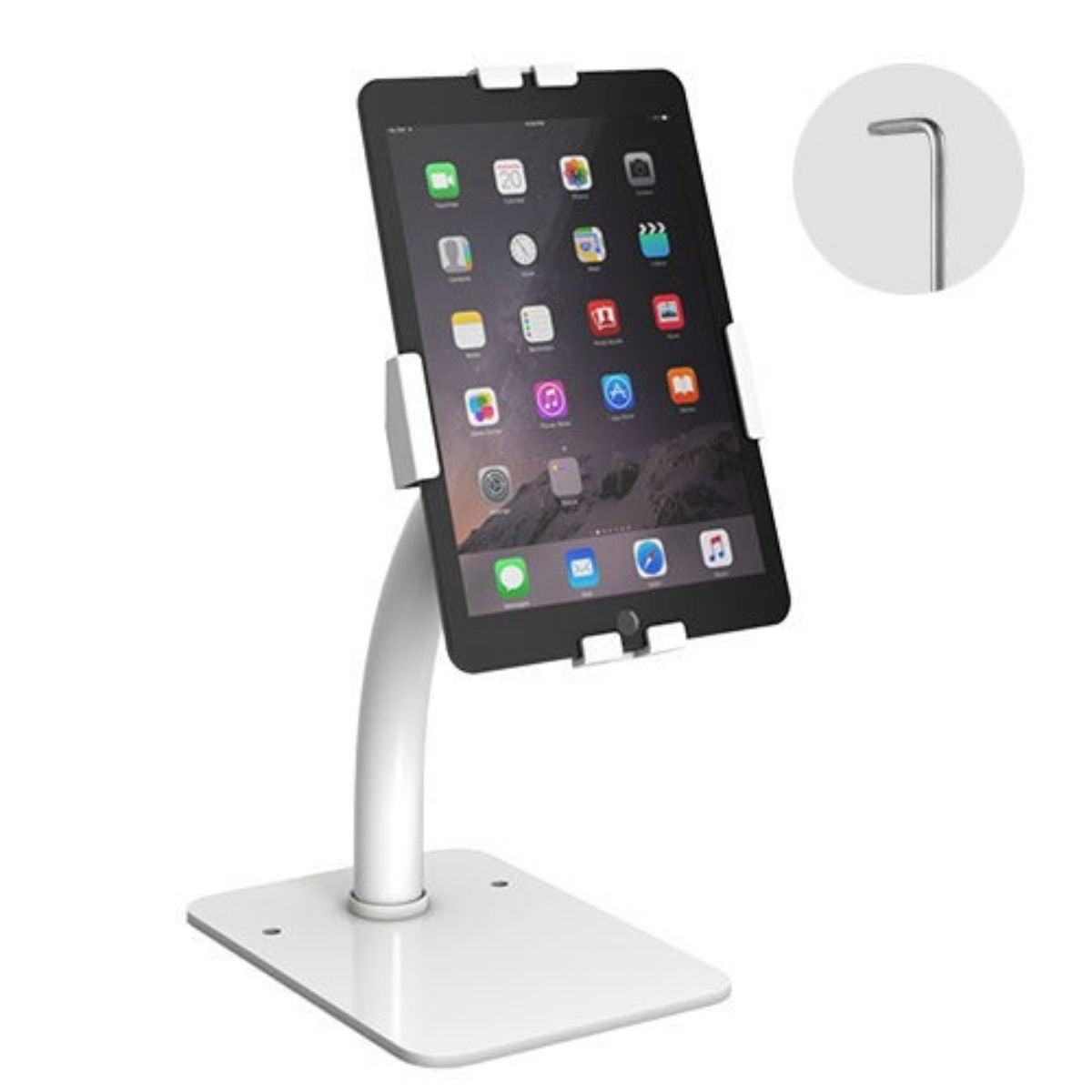 Lumi Universal Anti-Theft Tablet Kiosk Stand | 7.9"–11" Tablet Support | 360° Rotation | Lockable Countertop POS Display with Tilt Adjustment & Cable Management, free shipping