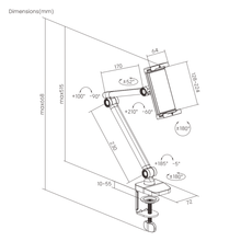 PAD39-03 Universal Phone & Tablet Clamp Mount for 4.7