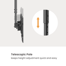 Telescopic pole with height adjustment feature 