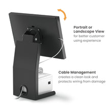 Lumi Anti-Theft mPOS Tablet & Printer Stand | 9.7”–11” Tablet Kiosk Mount | Adjustable Tilt (+145°~-20°), 90° Rotation & Bolt-Down Security Base, free shipping