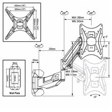 GADGET WAGON 23 to 55 inches LED TV Gas Spring Flexi Wall Mount 30 Kgs Load Capacity FREE SHIPPING