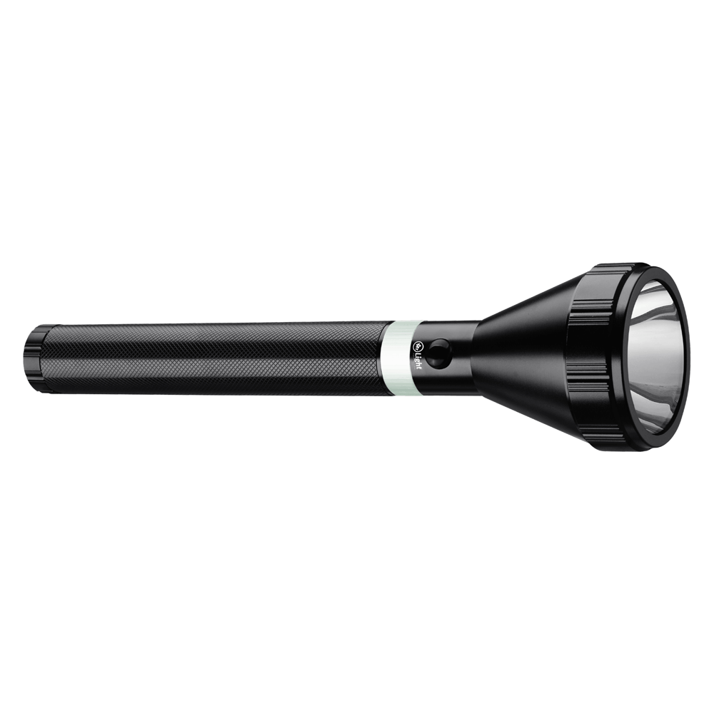 MR. LIGHT - LED TORCH RX5IN|Black, 23cm, 2100 meter Long Range, 3000 mAh Li-Ion Rechargeable LED Aluminum Torchlight, 2 years warranty, free shipping