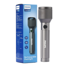 Philips Aircraft Aluminium Alloy 25cms Zoom LED Rechargeable Flashlight / Torch – 1100Lumens, 950m Range, 3000mAh SFL2143/56 free shipping