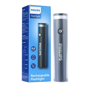 Philips ABS 21cms Multi-Functional Rechargeable Flashlight &amp; Portable Torch Light – 400/350Lumens, 150m Range, 2000mAh SFL1188/56 free shipping
