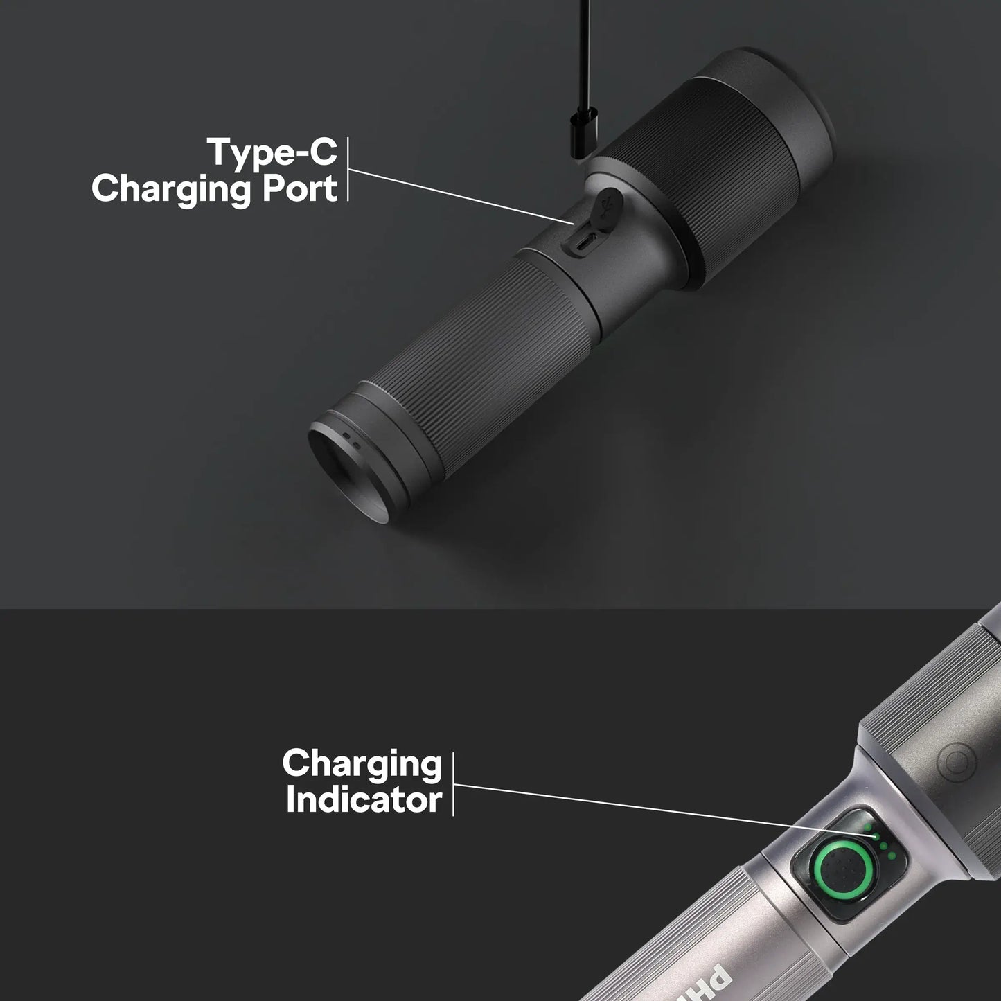 Philips Aircraft Aluminium Alloy Long Range 16.2cms Zoom LED Rechargeable Flashlight / Torch – 1450Lumens, 600m Range 2200mAh SFL2101/56 free shipping