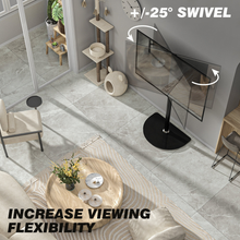 Space-Saving Corner TV Stand with Mount for 32–65 Inch TVs, 50° Swivel, Height Adjustable, Max VESA 400×400, Tempered Glass Base, 88 lbs Load, free shipping