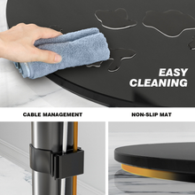 Space-Saving Corner TV Stand with Mount for 32–65 Inch TVs, 50° Swivel, Height Adjustable, Max VESA 400×400, Tempered Glass Base, 88 lbs Load, free shipping