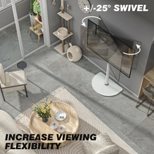 Universal Floor TV Stand with Swivel & Height Adjustment for 32–65 Inch TVs,Tempered Glass Base,VESA 100x100–400x400,40kg Capacity, free shipping
