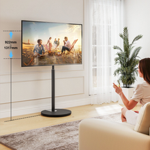 Universal Swivel Floor TV Stand for 32–65 Inch TVs, Height Adjustable Corner TV Mount with Cable Management & Safety Lock, 40 kgs load capacity