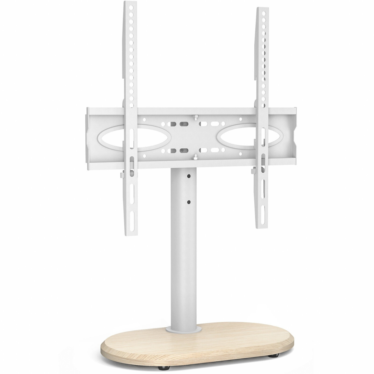 Universal Tabletop Swivel TV Stand for 37–55 Inch TVs, Height Adjustable TV Base with ±35° Swivel, Cable Management & Safety Lock, 40 kgs load capacity, free shipping