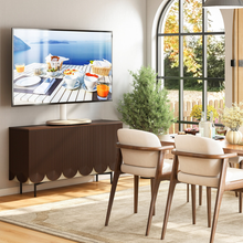 Universal Tabletop Swivel TV Stand for 37–55 Inch TVs, Height Adjustable TV Base with ±35° Swivel, Cable Management & Safety Lock, 40 kgs load capacity, free shipping