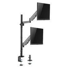 gadget wagon 14 - 32 Inch Dual Monitor Gas Spring Strut Vertical Arm mount | Improve Posture & Reduce Pain free shipping
