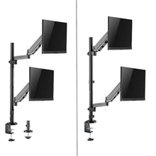 gadget wagon 14 - 32 Inch Dual Monitor Gas Spring Strut Vertical Arm mount | Improve Posture & Reduce Pain free shipping