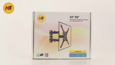 NB P4 6 Way Swivel Tilt TV Wall Mount 32-55-inch Full Motion Cantilever