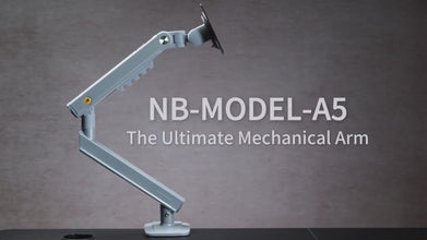 NB Ergonomic 17-32 inch Monitor Desk Arm 360 Degree Movement Heavy Duty 2-9 kgs Load Capacity Silver free shipping