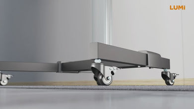 37-86 inches Aluminum TV Cart Rotation ,Height Adjustment with wheels Silver FS44-46TW