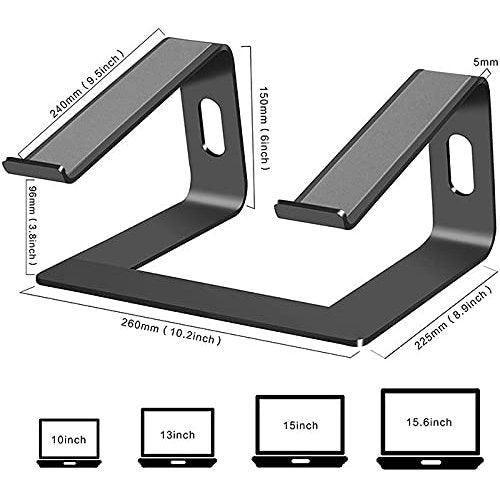 10 13 14 15.6" Laptop Stand, Ergonomic Aluminum Laptop, Detachable ,Riser Notebook Holder - GADGET WAGON Laptop Risers & Stands