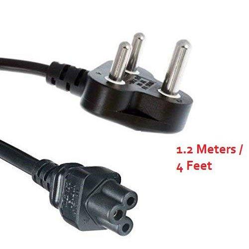 1.2 Meters Power Cord 3 pin for Laptop adapters, 4 feet, 3 Pin 6 Amps - GADGET WAGON CABLE_OR_ADAPTER