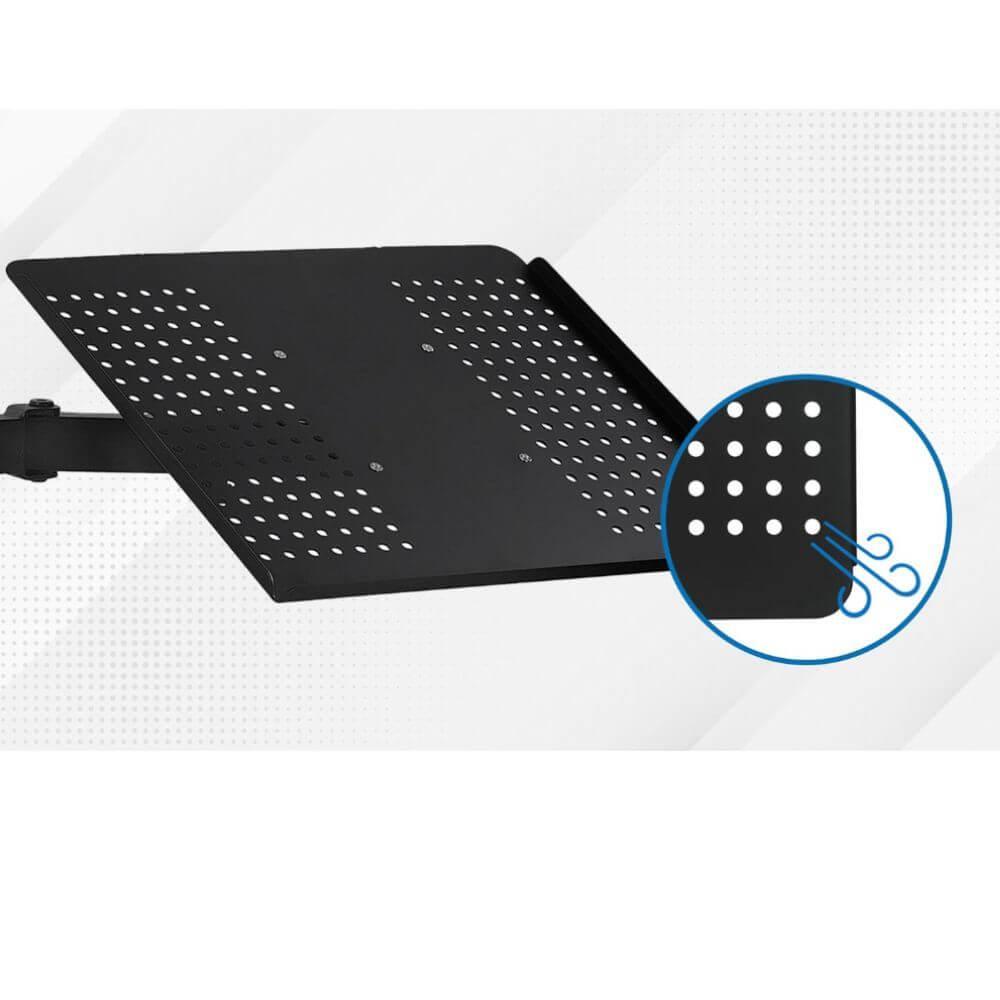 13 14 15.6 inch Laptop Tray VESA Attachable 100x100mm for Monitor Arms and Wall mounts - GADGET WAGON Laptop Risers & Stands