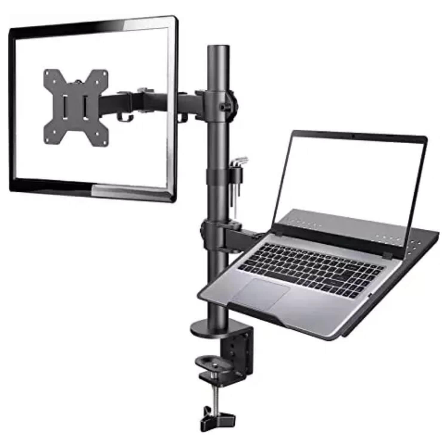 13 to 27 inch Dual Monitor & Laptop Arm Stand Adjustable Mount Stand Desk Arm - GADGET WAGON Monitor Arm