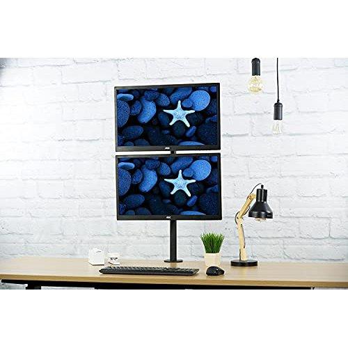 13 to 27 Inches Dual Monitor Mount Vertical Mount for desk arm 2 clamp type - GADGET WAGON Monitor Arm