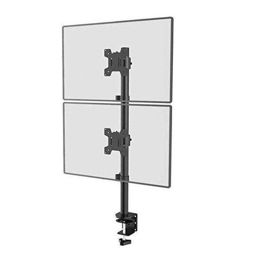 13 to 27 Inches Dual Monitor Mount Vertical Mount for desk arm 2 clamp type - GADGET WAGON Monitor Arm