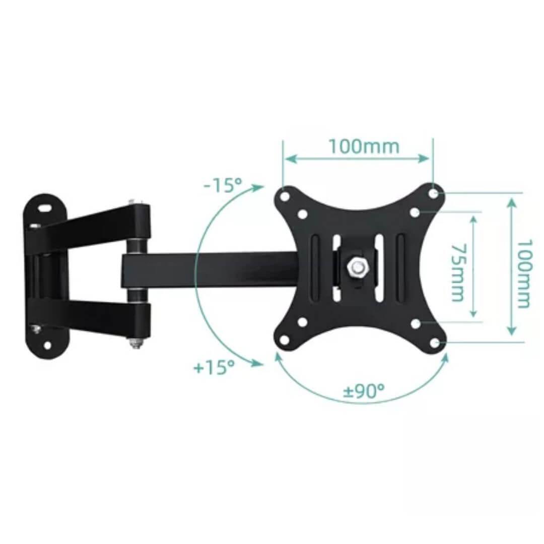 14 - 27 " LED TV & Monitor Wall Mount Stand Bracket Swivel & Tilt - GADGET WAGON TV Wall & Ceiling Mounts