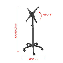 14 to 55 inch LED TV Cart Portable Stand with Wheels, Swivel & Tilt Function| 30 kgs Load Capacity - GADGET WAGON TV Wall & Ceiling Mounts