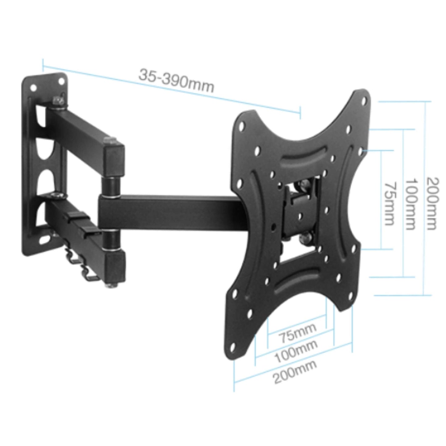 17 to 32" Inches 180 Degree Swivel 15 Degrees tilt Full Motion Corner tv Wall Mount for LCD LED Plasma TV & Monitor - GADGET WAGON TV Wall & Ceiling Mounts