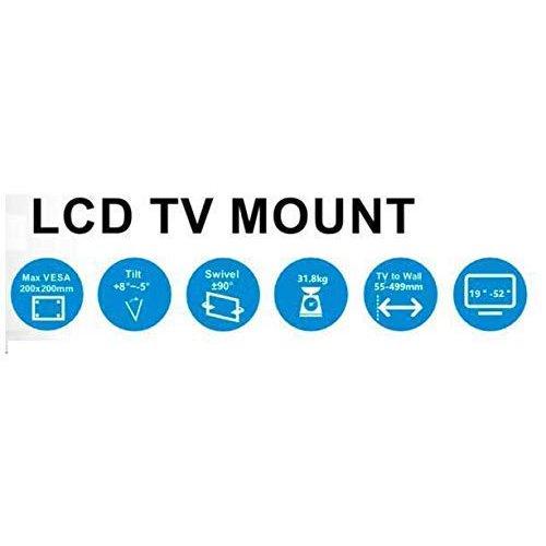 19 - 43" LED TV Wall Mount Bracket Corner vesa 200 x 200 mm - GADGET WAGON