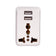 2 USB 2.1A Adapter with Universal Input Socket3 pin Multiplug