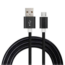 2.4A Micro USB Fast Charge and sync Data Transfer Cable 1 Meter Leather Finish - GADGET WAGON ELECTRONIC_CABLE