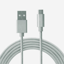 2.4A Micro USB Fast Charge and sync Data Transfer Cable 1 Meter Nylon Metal - GADGET WAGON ELECTRONIC_CABLE
