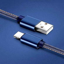 2.4A Type C Fast Charge and sync Data Transfer Cable 1 Meter Denim Coating Material - GADGET WAGON ELECTRONIC_CABLE