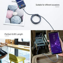 2.4A Type C Fast Charge and sync Data Transfer Cable 1 Meter Nylon Braided - GADGET WAGON ELECTRONIC_CABLE