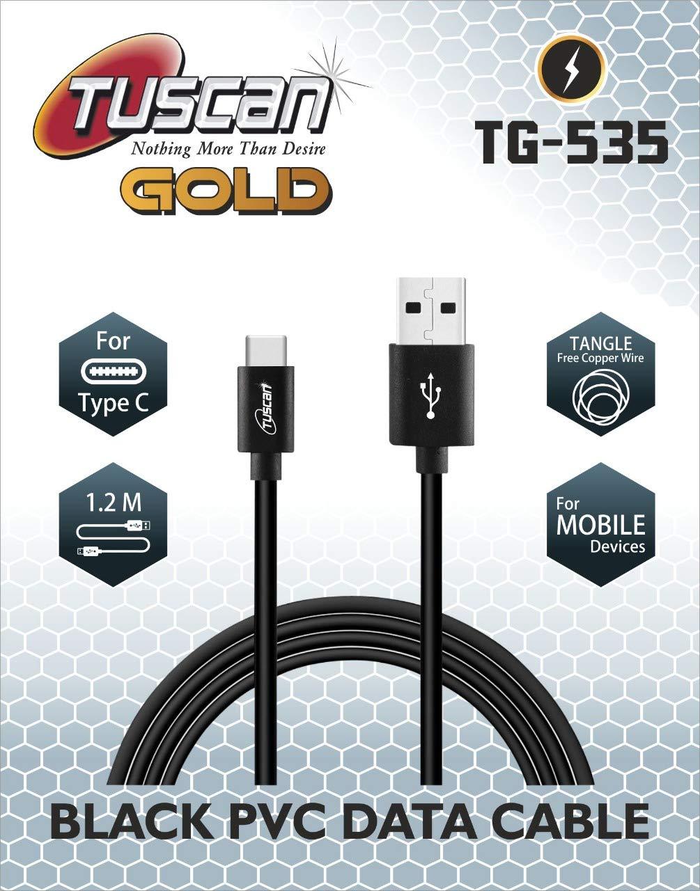 2.4A Type C Fast Charge and sync Data Transfer Cable 1 Meter PVC Rubber Coated - GADGET WAGON ELECTRONIC_CABLE