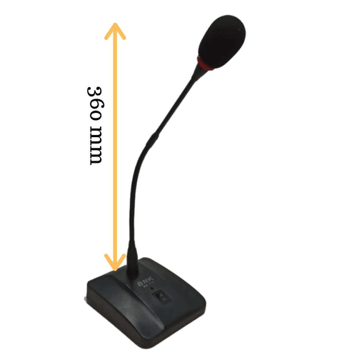 Desktop Microphone - Gooseneck Conference Mic for School, College, Auditorium - Table Top Desk Mike - Podium Speech, Announcement, Dictation, Gaming - for Audio Mixers or Amplifiers