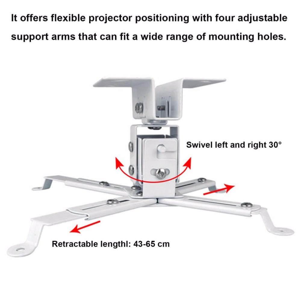 3 Feet Heavy Duty Projector Tilt Mount for Wall and Ceiling - GADGET WAGON TV Wall & Ceiling Mounts