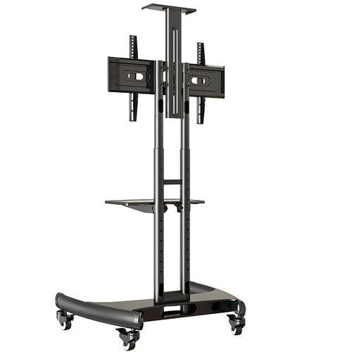 32 - 70" LED LCD TV Portable Rolling Wheel Stand VC & AV Shelf Cart Trolley - GADGET WAGON TV CARTS