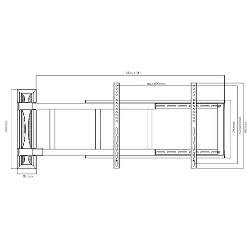 PLB M06 LUMI 32 - 75" Motorized LED TV Wall Mount | Automatic with Remote Control - GADGET WAGON 