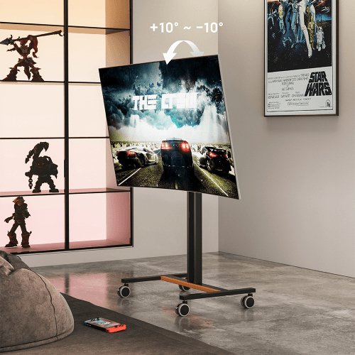 32 to 65 Inch LED Portable Rolling TV Stand for Home | Adjustable Height & Angle | Sturdy & Durable FS47-44T-01 - GADGET WAGON TV CARTS