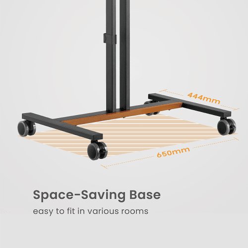 32 to 65 Inch LED Portable Rolling TV Stand for Home | Adjustable Height & Angle | Sturdy & Durable FS47-44T-01 - GADGET WAGON TV CARTS