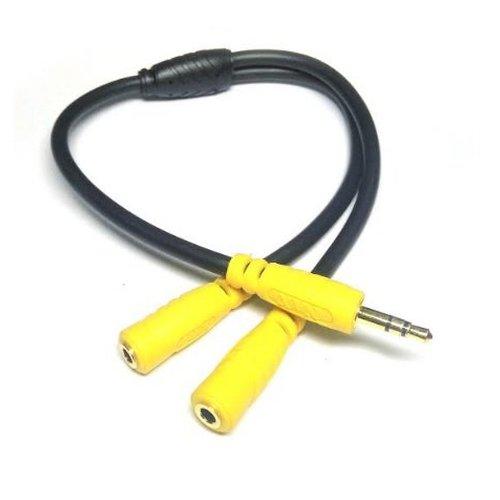 3.5 mm Audio Stereo Splitter Cable Adapter one Male to 2 Female Ports - GADGET WAGON Audio & Video Cables , Connectors