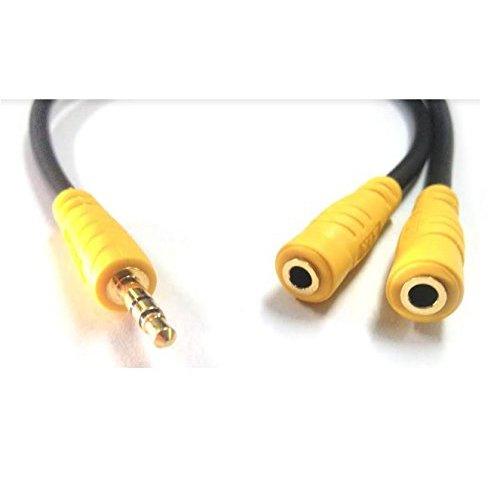 3.5 mm Audio Stereo Splitter Cable Adapter one Male to 2 Female Ports - GADGET WAGON Audio & Video Cables , Connectors