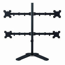 4 Monitor Stand Up Desk Table Stand | Heavy Duty | Fully Adjustable Tilt Function and Swivel | 13-27