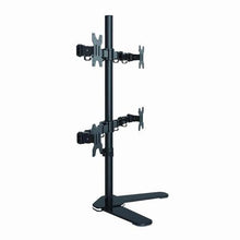 4 Monitor Stand Up Desk Table Stand | Heavy Duty | Fully Adjustable Tilt Function and Swivel | 13-27