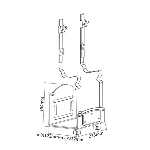 PC Computer CPU cabinet holder wall mount space saver hanger