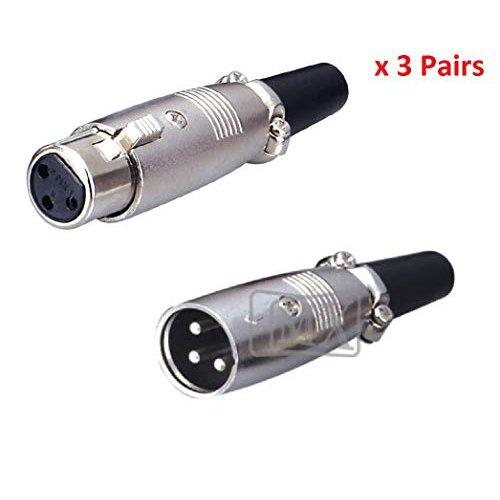 XLR Male Female connector metal combo Extra high temperature resistant insulator material