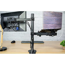 Single Monitor Stand with Laptop Tray Desk Mount LDT12- C1M2KN