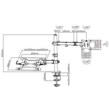 Single Monitor Stand with Laptop Tray Desk Mount LDT12- C1M2KN